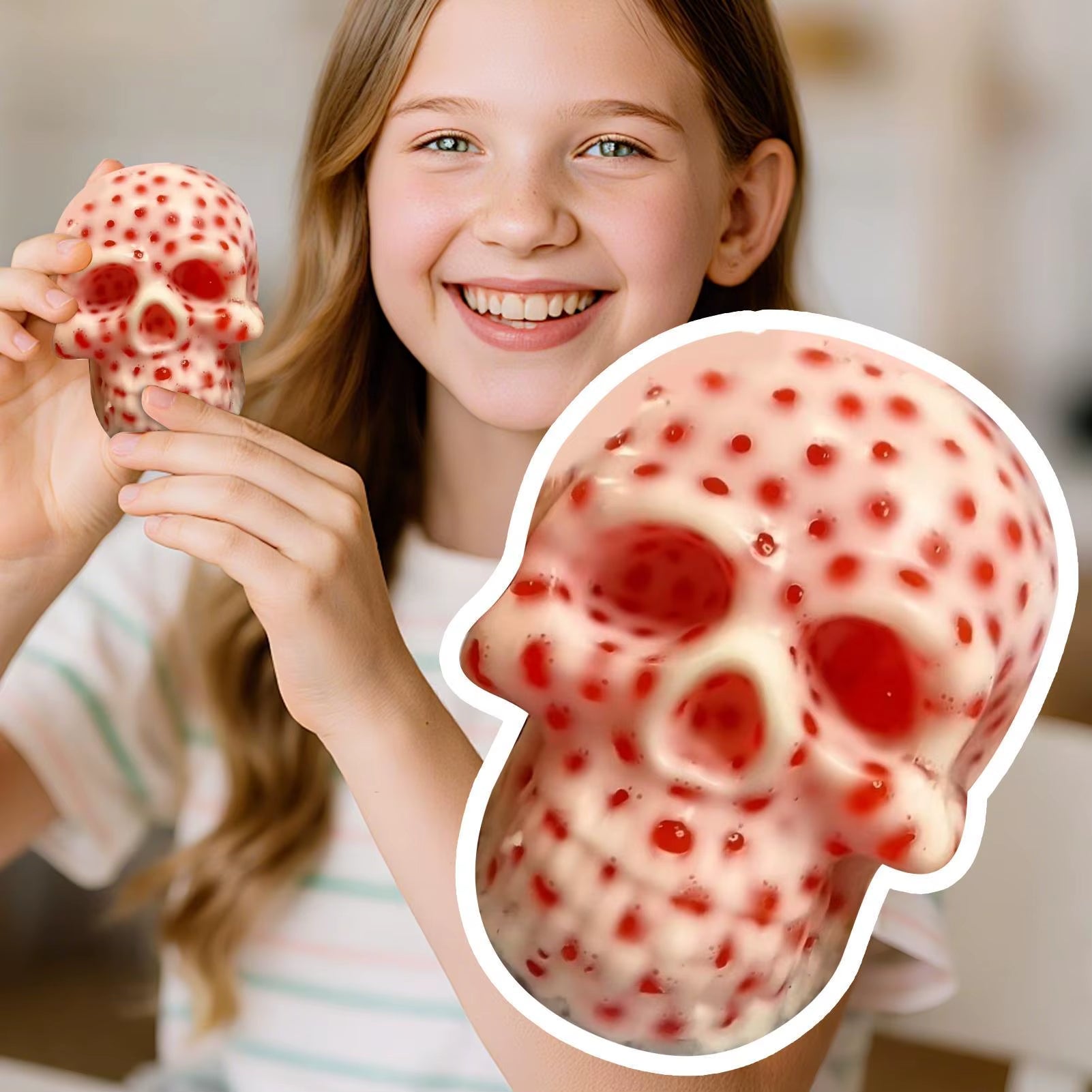 Popping pimple skull