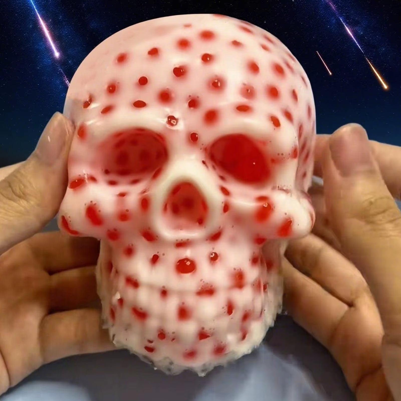 Popping pimple skull