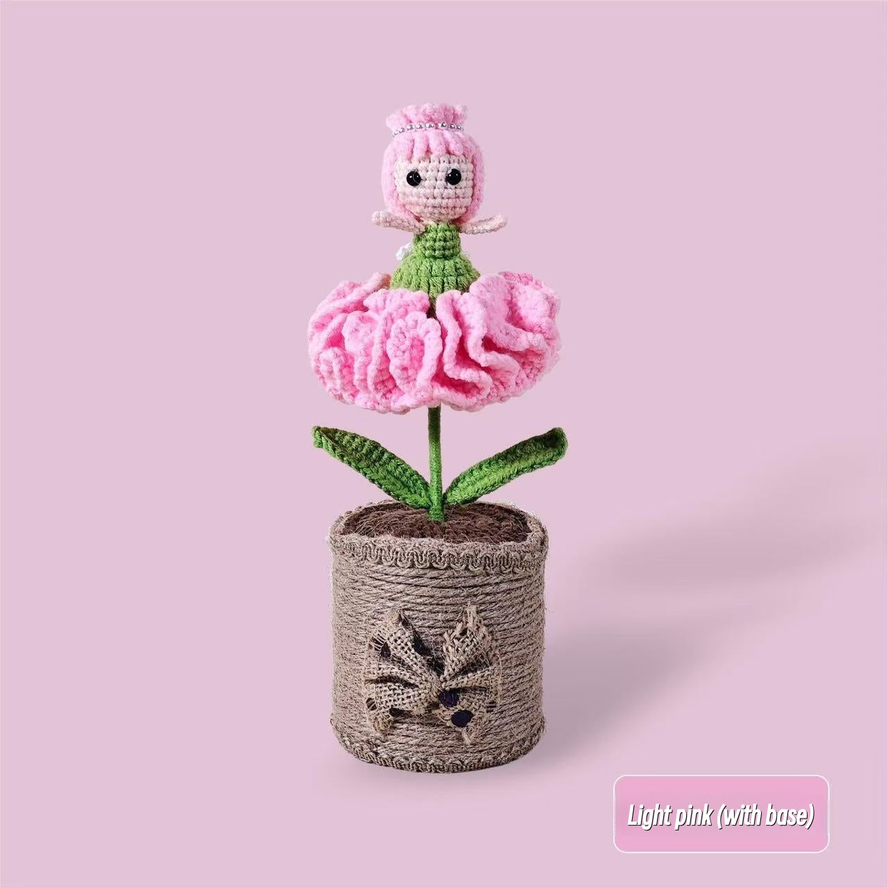 Crocheted Carnation Girl(5 hours of work)